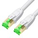 GCR Патч-корд PROF кат.8 ethernet 15.0m SF/FTP, RJ45, медь, 40 Гбит/с, 26 AWG, белый, литой, экранированные коннекторы 24K GOLD, T568B, GCR-55904