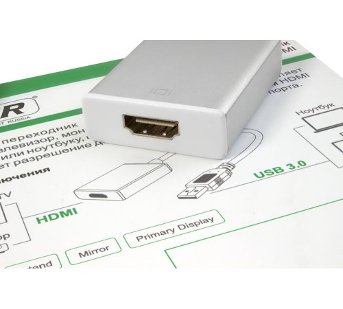 Greenconnect Конвертер-переходник USB 3.0 AM -> HDMI 19F серия Greenline GCR-U32HD2 Greenconnect Конвертер-переходник USB 3.0 AM -> HDMI 19F серия Greenline GCR-U32HD2