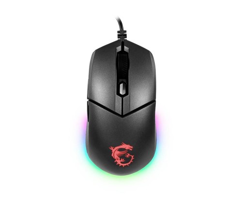 Мышь  проводная Gaming Mouse MSI Clutch GM11, Wired, DPI 5000, symmetrical design, RGB lighting, Black