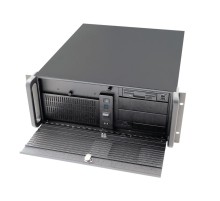 RMC-4S, 4U, up to 12"(W) x 10,5"(D) ATX, External : 3 x 5.25", 1 x 3.5" , Internal: 2 x 3.5", Front: 2xUSB 3.0, 2x 90x25mm fan, 7xFH add-on slot, no PSU, no rail, steel door, black. w/ 550watt 1+1 power (Вскрытая упаковка)