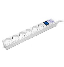 Фильтр-удлинитель Power Cube 1,9 м 6 розеток (белый) 16А/3,5кВт/ Surge protector Power Cube 1,9 m 6 outlets (white) 16A / 3,5kVt