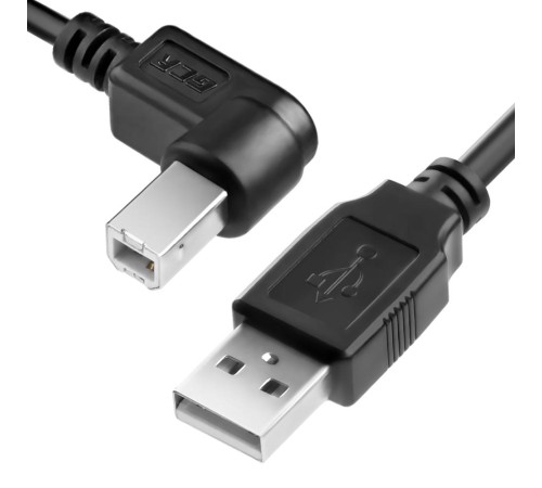 Greenconnect Кабель 0.5m USB 2.0, AM/BM угловой, черный, 28/28 AWG, экран, армированный, морозостойкий Greenconnect Кабель 0.5m USB 2.0, AM/BM угловой, черный, 28/28 AWG, экран, армированный, морозостойкий