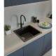 Кухонная мойка RIVELATO RIVELATO Мойка BERKANA 45 1-чаш 485*455, монтаж: универсальный, материал: кварц, цвет: антрацит