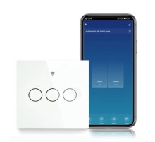 Выключатель сенсорный (трехклавишный) Moes ZigBee Smart Switch белый модели ZTS-EU