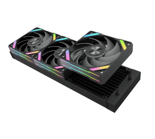 Водяное охлаждение для процессора/ Water Cooling System SAMA Q70 Black (360mm, LED temp., Black, ARGB/ Fans: 3x120mm, 86CFM, 30dBA, 2600RPM/ Pump height 64mm, 30dBA, 2800RPM, Rad thickness 27mm/ S: 1851, 1700, 1200, 20XX, 115X, AM5, AM4)