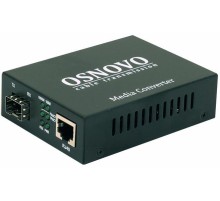 Медиаконвертер/ OSNOVO Гигабитный медиаконвертер, 1*10/100/1000Base-T, 1 x GE SFP (1000Base-X)