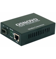 Медиаконвертер/ OSNOVO Гигабитный медиаконвертер, 1*10/100/1000Base-T, 1 x GE SFP (1000Base-X)