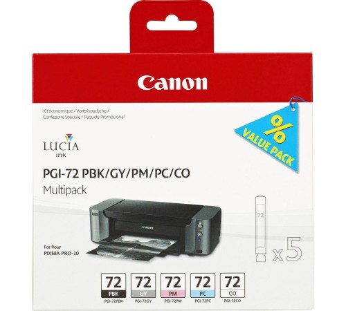 Набор/ PGI-72 PBK/GY/PM/PC/CO Multi Pack Набор/ PGI-72 PBK/GY/PM/PC/CO Multi Pack