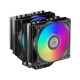 Кулер для процессора/ CPU Cooler PCCooler RT620 ARGB BK (250W, 4-pin PWM, 157mm, Al/Cu, 6x6mm, 2x120mm, 73.32CFM, 34.9dBA, 2200RPM, S: 1851/1700/1200/115X, AM5/AM4, black)