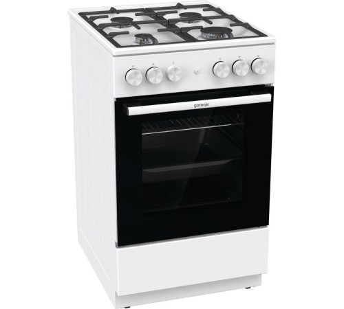 Плита GORENJE/ Газовая плита, 70 л, 85х50х59.4 см, 4 конфорки, белый цвет