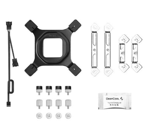 Кулер для процессора DEEPCOOL AG620 DIGITAL WH ARGB LGA1700/1200/115X/AM5/AM4 (8шт/кор, TDP 260W, PWM, DUAL Fan 120mm, 6 тепл. трубок, белый) RET (R-AG620-WHADMN-G-2)