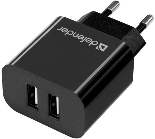 Defender Сетевой адаптер UPC-21 2xUSB,5V/2.1А кабель microUSB