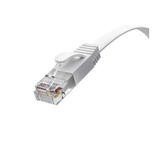 GCR Патч-корд PROF плоский прямой 1.5m, UTP медь кат.6, белый, 30 AWG, ethernet high speed 10 Гбит/с, RJ45, T568B, GCR-52848 GCR Патч-корд PROF плоский прямой 1.5m, UTP медь кат.6, белый, 30 AWG, ethernet high speed 10 Гбит/с, RJ45, T568B, GCR-52848