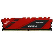 Оперативная память Netac Shadow 8GB DDR4-2666 (PC4-21300) C19 19-19-19-43 1.2V Memory module (DIMM) Red