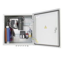 Уличный коммутатор OSNOVO OS-44TB1(SW-80802/ILS(port 90W)) Уличный управляемый (L2+) коммутатор на 10 портов с термостабилизацией, резервным питанием и функцией мониторинга температуры/влажности/напряжения на базе уличн