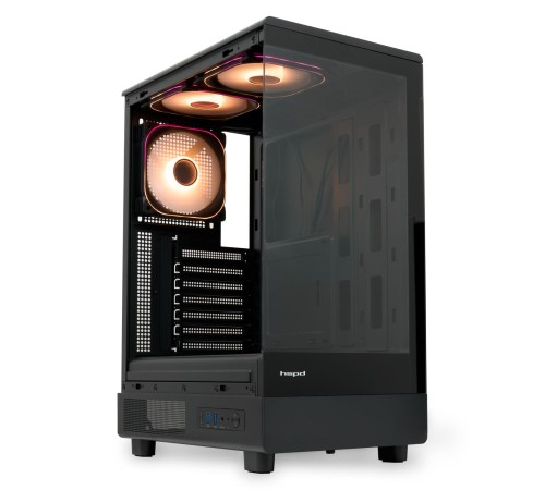 Корпус без блока питания/ Case HSPD F510, Panoramic Mid Tower, Black, TG, 0.5 SPCC, 3x120mm ARGB (Orbis F1) ATX, mATX, mITX 180/280/160mm 1x2.5", 1x3.5", 7xPCI 2xUSB-A 3.0 356x218x467mm Корпус без блока питания/ Case HSPD F510, Panoramic Mid Tower, Black, TG, 0.5 SPCC, 3x120mm ARGB (Orbis F1) ATX, mATX, mITX 180/280/160mm 1x2.5", 1x3.5", 7xPCI 2xUSB-A 3.0 356x218x467mm