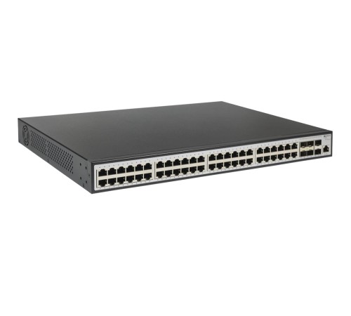 Коммутатор/ Managed L3 Switch 48x1000Base-T PoE, 6x10GBase-X SFP+, PoE Budget 370W, RJ45 Console, 19" w/brackets