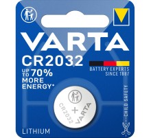 Батарейка CR2032/ Батарейка Varta ELECTRONICS CR2032 BL1 Lithium 3V (6032) (1/10/100) (1 шт.)
