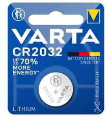 Батарейка CR2032/ Батарейка Varta ELECTRONICS CR2032 BL1 Lithium 3V (6032) (1/10/100) (1 шт.)
