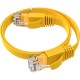 GCR Патч-корд PROF плоский прямой 1.5m, UTP медь кат.6, желтый, 30 AWG, ethernet high speed 10 Гбит/с, RJ45, T568B, GCR-52824