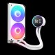 Система жидкостного охлаждения для ПК/ Water Cooling System NZXT Kraken Elite 280 RGB (250W, 280mm, LED temp., White/ Fans: 2x140mm, 98.61CFM, 34.5dBA, 2000RPM/ Pump height 65mm, 2800RPM, Rad thickness 27mm/ S: 1851, 1700, 1200, 115X, AM5, AM4)