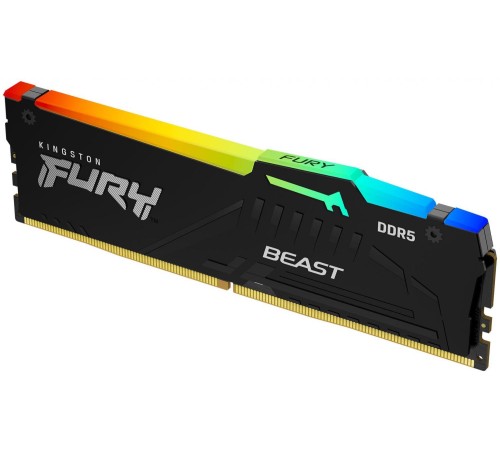 Память оперативная/ Kingston 8GB 5600MT/s DDR5 CL40 DIMM FURY Beast RGB XMP Память оперативная/ Kingston 8GB 5600MT/s DDR5 CL40 DIMM FURY Beast RGB XMP