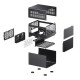 Корпус без блока питания/ Case JONSBO N3, Mini-Tower, no fans, 1xUSB-A 3.0 + 1xUSB-C 3.2, SFX PSU Support, mITX Black