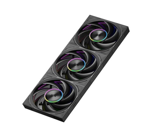 Кулер для корпуса/ Case Cooler PCCooler F7 X120 ARGB BK 3IN1 (120x120x28mm, 4-pin PWM, ARGB, 83CFM, 33.1dBA, 3000RPM, Black, 3pcs)