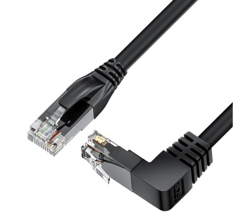 GCR Патч-корд прямой 0.5m UTP кат.5e, черный, нижний угол, литой, ethernet high speed, RJ45, T568B, GCR-53194 GCR Патч-корд прямой 0.5m UTP кат.5e, черный, нижний угол, литой, ethernet high speed, RJ45, T568B, GCR-53194