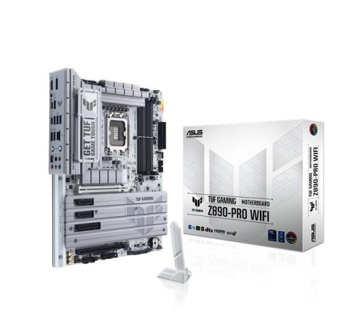 Материнская плата ASUS TUF GAMING Z890-PRO WIFI, LGA1851, Z890, 4*DDR5, 4*SATA, 4*M.2, 6*USB 3.2, 2*PCIx16, 1*PCIx4, 2*PCIx1,  2*Thunderbolt™ 4, HDMI+DP, ATX; 90MB1IR0-M0EAY0