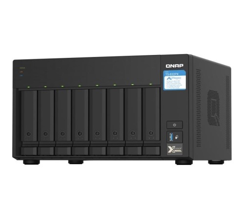 Сетевое хранилище без дисков/ SMB QNAP TS-832PX-4G 8-Bay NAS, AL324 64-bit quad-core 1.7GHz, 4GB DDR4 SODIMM RAM (up to 1x16 GB), 8 x 3.5"/ 2.5" drive slots, 2 x 10GbE SFP+ LAN, 2 x 2.5 GbE LAN, 3 x USB 3.2, PCIe slot Gen.2 x 2, 3xUSB 3.2 Сетевое хранилище без дисков/ SMB QNAP TS-832PX-4G 8-Bay NAS, AL324 64-bit quad-core 1.7GHz, 4GB DDR4 SODIMM RAM (up to 1x16 GB), 8 x 3.5"/ 2.5" drive slots, 2 x 10GbE SFP+ LAN, 2 x 2.5 GbE LAN, 3 x USB 3.2, PCIe slot Gen.2 x 2, 3xUSB 3.2