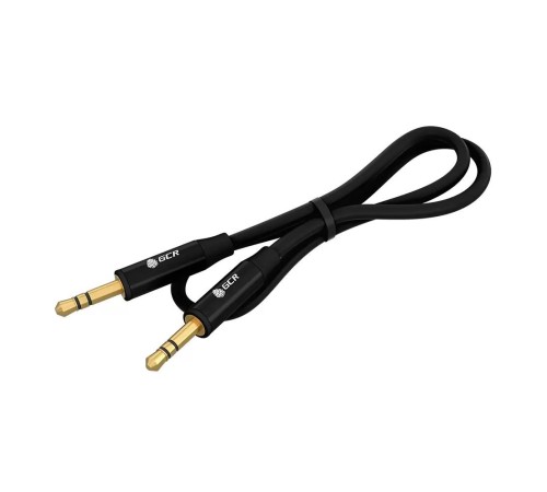 GCR Кабель 0.5m аудио jack 3.5mm/jack 3.5mm черный, GOLD, AL case черный, M/M, GCR-54759