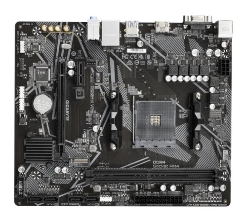 Материнская плата GIGABYTE A520M DS3H V2, AM4, A520, 4*DDR4, 4*SATA, 1*M.2, 4*USB 3.2, 2*USB 2.0, 1*PCIx16, 1*PCIx1, DP+HDMI, mATX