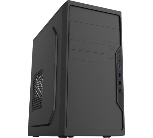Корпус с блоком питания 450Вт./ Case Foxline FL-733R-FZ450R-U32H-NRPmATX case, black, w/PSU 450W 12cm, w/2xUSB2.0, w/2xUSB3.0, w/P-lock, w/E-lock support, w/rear LED lighting button,w/top handle, w/pwr cord, w/o FAN