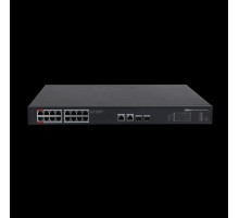 Коммутатор Dahua 16-портовый неуправляемый гигабитный с PoE (Мятая упаковка)