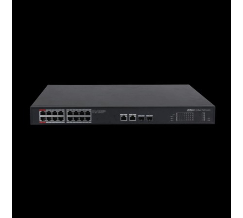 Коммутатор Dahua 16-портовый неуправляемый гигабитный с PoE (Мятая упаковка) Коммутатор Dahua 16-портовый неуправляемый гигабитный с PoE (Мятая упаковка)