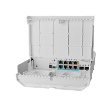 Уличный коммутатор MikroTik netPower Lite 7R with 8 x Gigabit Ethernet ports (7 with Reverse POE-in, 1 with PoE-OUT), 2 x SFP+ cages, SwitchOS, outdoor enclosure, mounting kit (power supply NOT included)