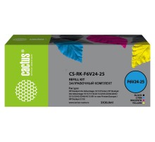 -/ Заправочный набор Cactus CS-RK-F6V24-25 многоцветный набор 5x30мл для DJ Ink Adv 1115/2135/3635/3835