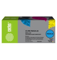 -/ Заправочный набор Cactus CS-RK-F6V24-25 многоцветный набор 5x30мл для DJ Ink Adv 1115/2135/3635/3835