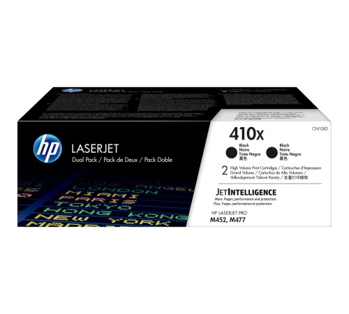 Тонер-картридж набор из 2 шт/ HP 410X 2-pack High Yield Black Original LaserJet Toner Cartridges (CF410XD) Тонер-картридж набор из 2 шт/ HP 410X 2-pack High Yield Black Original LaserJet Toner Cartridges (CF410XD)