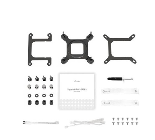 Система водяного охлаждения Ocypus Sigma L36 PRO WH, 360mm, LCD Pump, 3x120mm FDB fans, LGA115X/1200/1700/18XX, AM4/AM5