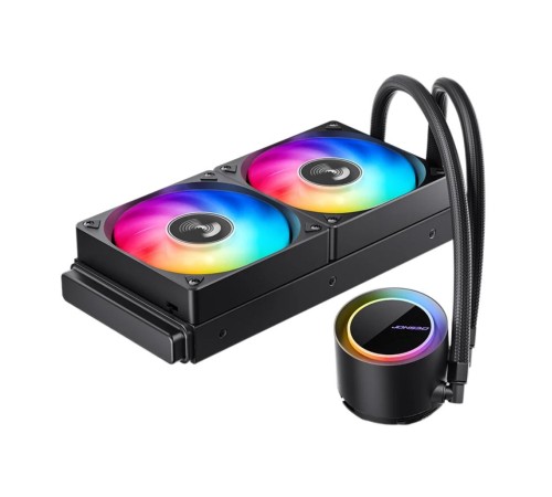 Система жидкостного охлаждения/ Water Cooling System JONSBO TG-240 Black (260W, 240mm, Black, ARGB/ Fans: 2x120mm, 66.19CFM, 35.4dBA, 1800RPM/ Pump height 72mm, 30dBA, 2400RPM, Rad thickness 27mm/ S: 1700, 1200, 115X, AM5, AM4) Система жидкостного охлаждения/ Water Cooling System JONSBO TG-240 Black (260W, 240mm, Black, ARGB/ Fans: 2x120mm, 66.19CFM, 35.4dBA, 1800RPM/ Pump height 72mm, 30dBA, 2400RPM, Rad thickness 27mm/ S: 1700, 1200, 115X, AM5, AM4)