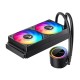 Система жидкостного охлаждения/ Water Cooling System JONSBO TG-240 Black (260W, 240mm, Black, ARGB/ Fans: 2x120mm, 66.19CFM, 35.4dBA, 1800RPM/ Pump height 72mm, 30dBA, 2400RPM, Rad thickness 27mm/ S: 1700, 1200, 115X, AM5, AM4)