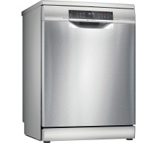 Посудомоечная машина BOSCH Serie 6, Отдельностоящая посудомоечная машина 60см.,цвет: нержавеющая сталь; Класс A-A-A; 4 программы ;13 компл.посуды; отсрочка старта 24ч;3-й короб ; система защиты от протечек; Половинная загрузка, HygienePlus.