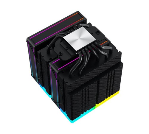 Кулер для процессора ID-COOLING FROZN A620 ARGB LGA1700/1200/115X/AM5/AM4 (6шт/кор, TDP 270W, PWM, черный, 6 тепл.трубок + медная база, DUAL ARGB FAN 120mm) RET