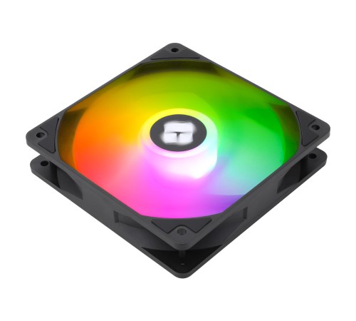 Кулер для корпуса/ Case Cooler Thermalright TL-C12C-S (120x120x25mm, 4-pin PWM, ARGB, 66.17CFM, 25.6dBA, 1550RPM, Black)