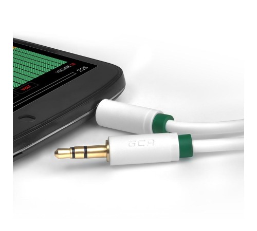 Greenconnect Кабель аудио 3.0m jack 3,5mm/jack 3,5mm белый, зеленая окантовка, ультрагибкий, 28 AWG, M/M, Premium GCR-AVC1662-3.0m, экран, стерео Greenconnect Кабель аудио 3.0m jack 3,5mm/jack 3,5mm белый, зеленая окантовка, ультрагибкий, 28 AWG, M/M, Premium GCR-AVC1662-3.0m, экран, стерео