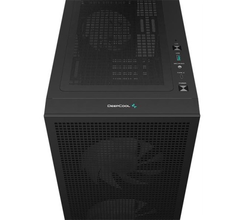 корпус Deepcool CH360 WH без БП, боковое окно (закаленное стекло), 2x140мм ARGB LED вентилятор спереди и 1x120мм ARGB LED вентилятор сзади, белый, mATX (R-CH360-WHAPE3-G-1)