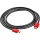 GCR Кабель 1.0m HDMI версия 1.4, черный, красные коннекторы, OD7.3mm, 30/30 AWG, позолоченные контакты, Ethernet 10.2 Гбит/с, 3D, 4K GCR-HM450-1.0m, экран