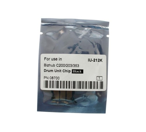 Чипы Чип драм-юнита для KONICA MINOLTA Bizhub C200/C200E/C203/C253/C353 (CET) Black, (WW), 120000 стр., (унив.), CET8700 Чипы Чип драм-юнита для KONICA MINOLTA Bizhub C200/C200E/C203/C253/C353 (CET) Black, (WW), 120000 стр., (унив.), CET8700
